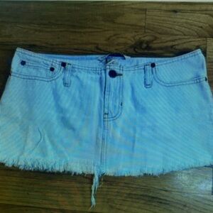 White Denim Mini Skirt